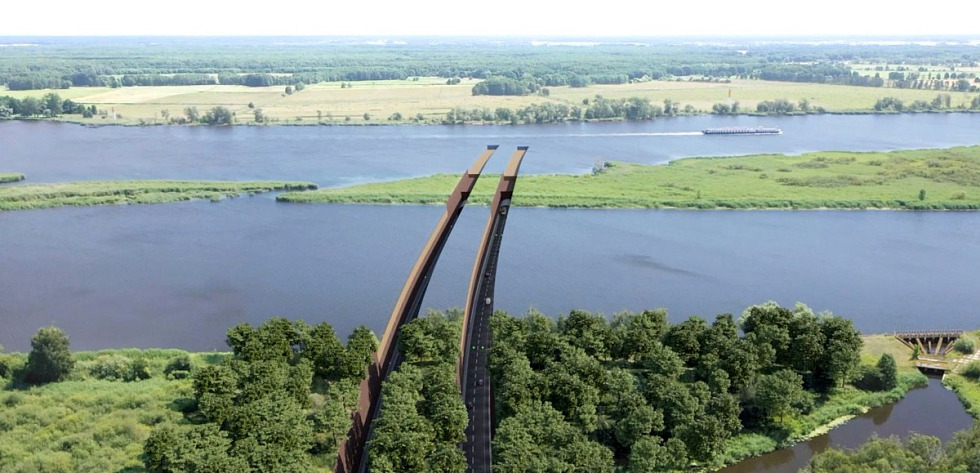 Przekrój tuneli pod Odrą