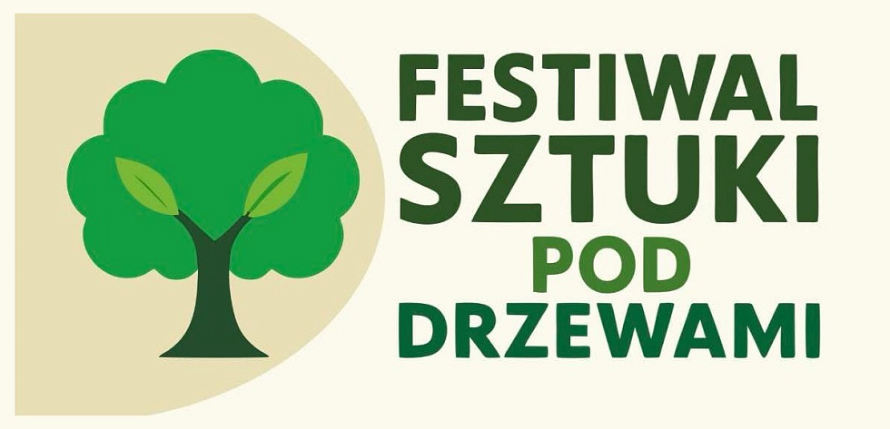 Grafika promująca Festiwal Sztuki pod Drzewami