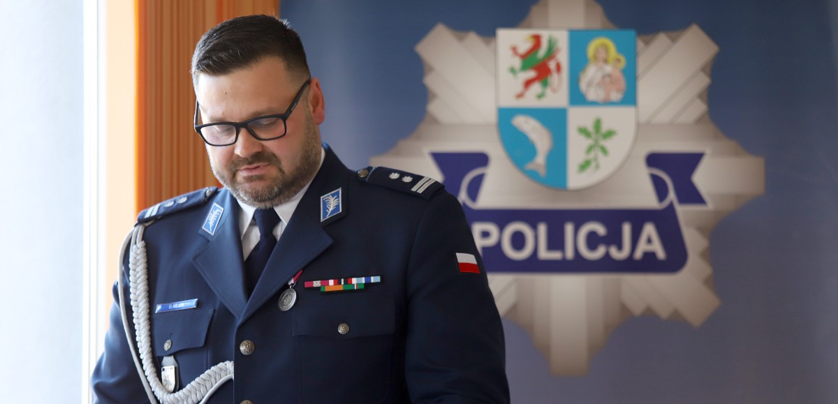 młodszy inspektor Dariusz Mejer Komendant Powiatowy Policji w Policach