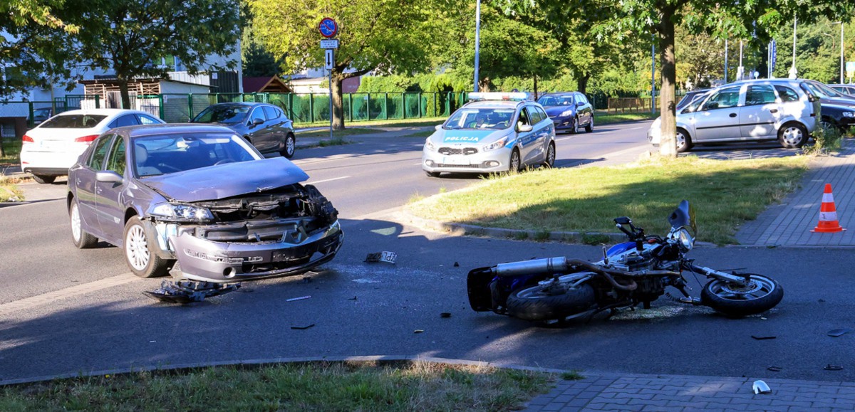 Wypadek na ul. Piaskowej w Policach