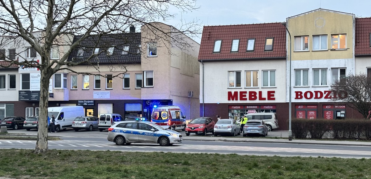 Potrącenie na ul. Piłsudskiego w Policach