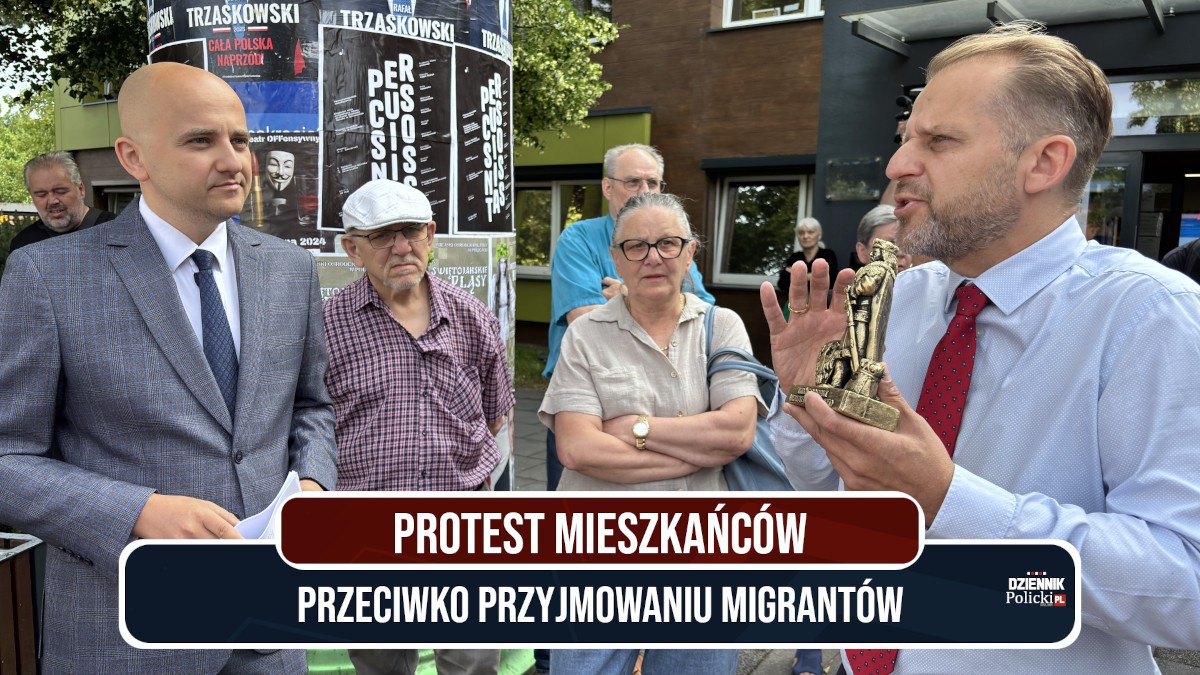 Protest Mieszkańców Polic Przeciwko Przyjmowaniu Migrantów [wideo]